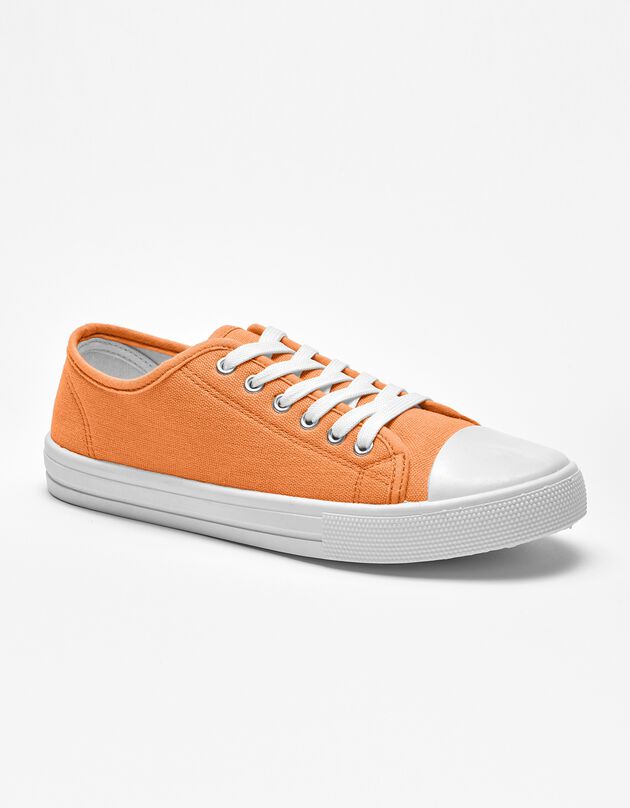 Sneakers in canvas (oranje)