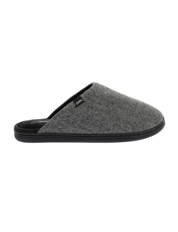 Pantoufles mules dessus chevrons (donkergrijs)