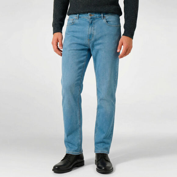 Eenvoudige rechte jeans van stretchkatoen - L32 (light stone)