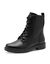 Boots cuir noir à lacets largeur confort (zwart)