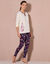 Pyjamashirt met lange mouwen (ecru)
