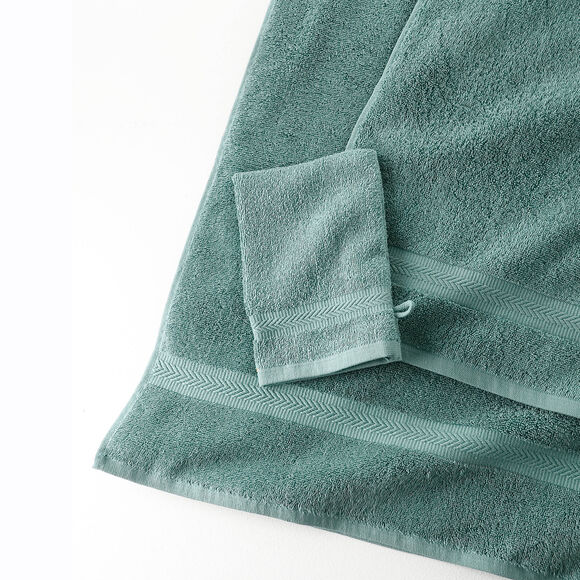 Collection serviettes de bain unies 420 g/m2 confort moelleux (eucalyptus)