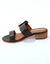 Mules en cuir &agrave; talon (noir)