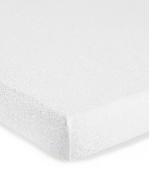 Matrasbeschermer in absorberende badstof, met anti-huisstofmijtbehandeling (wit)