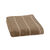 Handdoek, gestreepte badstof 500 g/m&sup2; (taupe / wit)