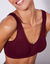 Sportbeha voor na een borstoperatie - zonder beugels (aubergine)