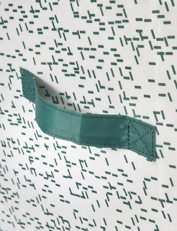 Housse de rangement imprim&eacute; graphique (blanc / vert)