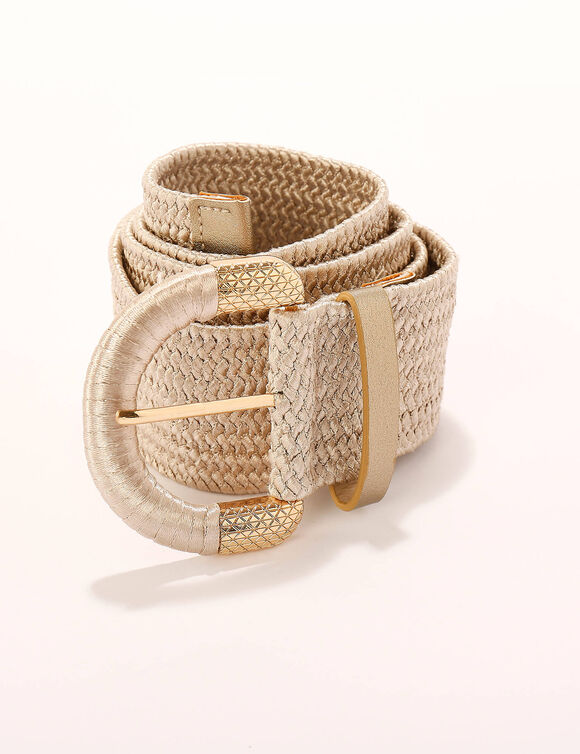 Ceinture tressée élastiquée teinte dorée (doré)