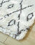 Tapis style berbère, coton (blanc / noir)