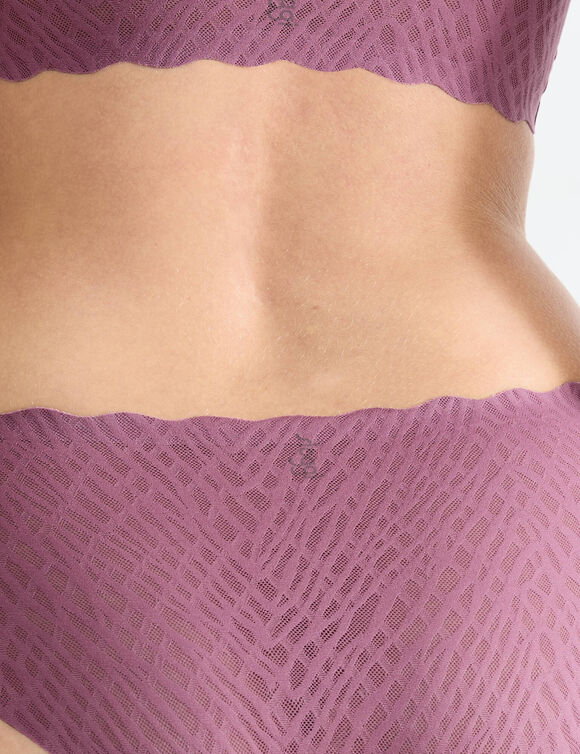 Culotte haute « Zéro Feel Bliss» maille ajourée (bois de rose)