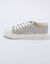 Sneakers in canvas, met veters en bloemenprint (blauw)