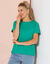 T-shirt manches courtes uni (vert menthe)