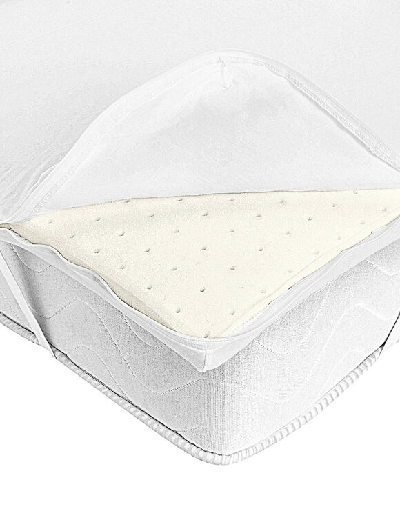 Housse imperméable extensible et élastiquée pour surmatelas (wit)