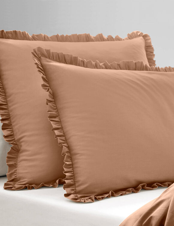 Effen beddengoed - katoenbatist, 72 draden/cm&sup2; (praline)