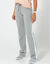 Tweekleurige joggingbroek (chin&eacute; grijs / wit)