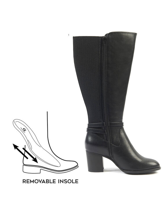 Bottes &agrave; talon MARTA 2XL (noir)