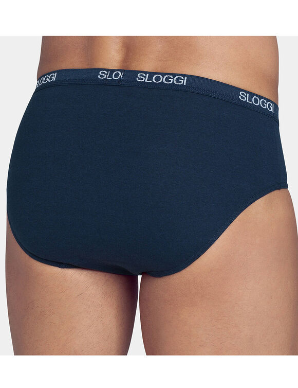 Slip ferm&eacute; forme midi (marine)
