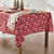 Nappe coton/lin, imprim&eacute; petits n&oelig;uds (rouge)