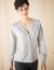 Vest met knopen, ajourtricot (chiné grijs)
