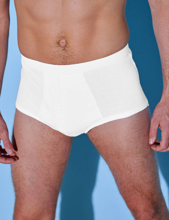 Slip ouvert taille haute - lot de 6 (blanc)