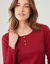 Tee-shirt pyjama manches longues (bordeaux)