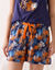 Short de pyjama en coton - imprim&eacute; tropical (marine / orange)