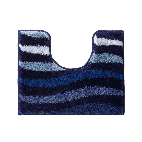 Tapis de bain zèbre très moelleux (bleu)