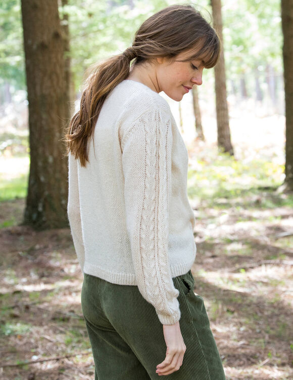 Gilet forme cache-coeur toucher doux (sable)