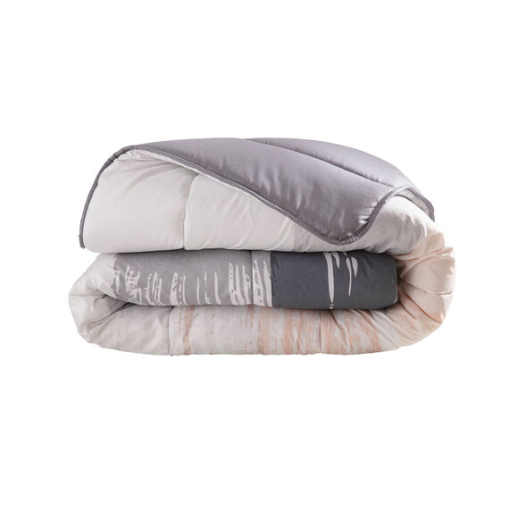 Couette microfibre imprim&eacute;e Pastel 400g/m2 (rose)