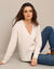 Gilet maille fantaisie, toucher doux (écru)