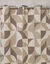 Rideau occultant imprimé graphique (beige / taupe)