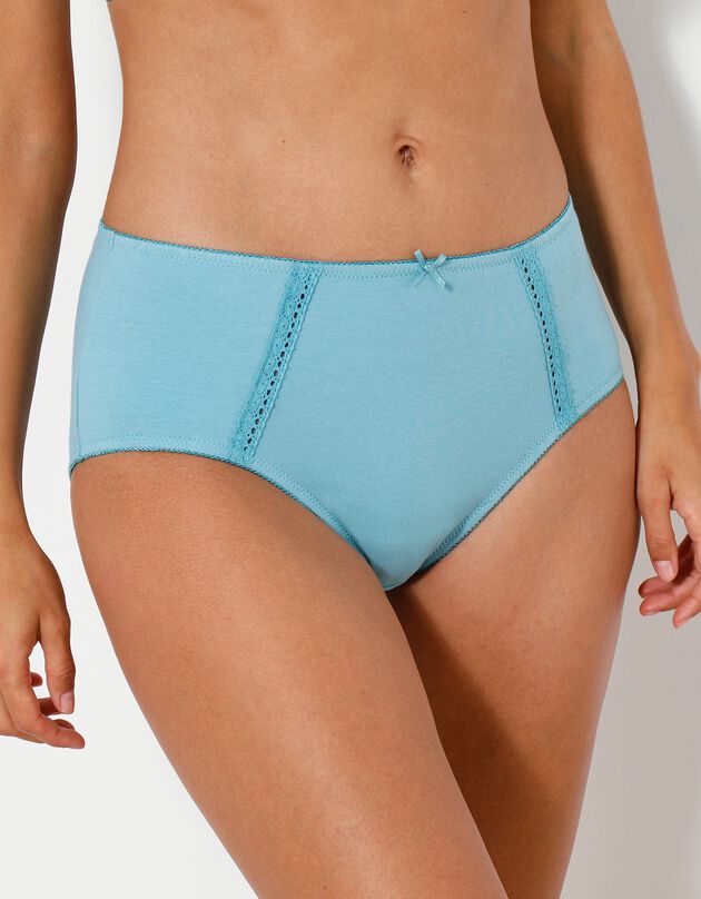 Culotte maxi en coton ajouré - Lot de 2 (bleu + lavande)