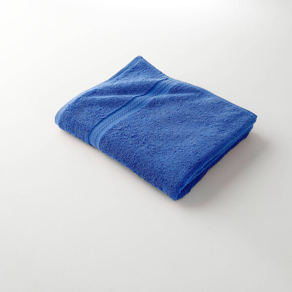 Collection serviettes de bain unies 420 g/m2 confort moelleux (bleu dur)