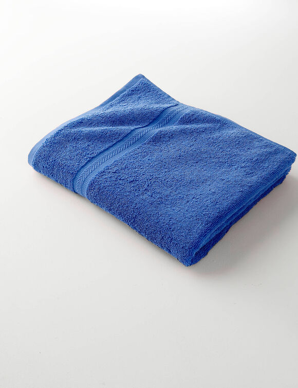 Collection serviettes de bain unies 420 g/m2 confort moelleux (bleu dur)