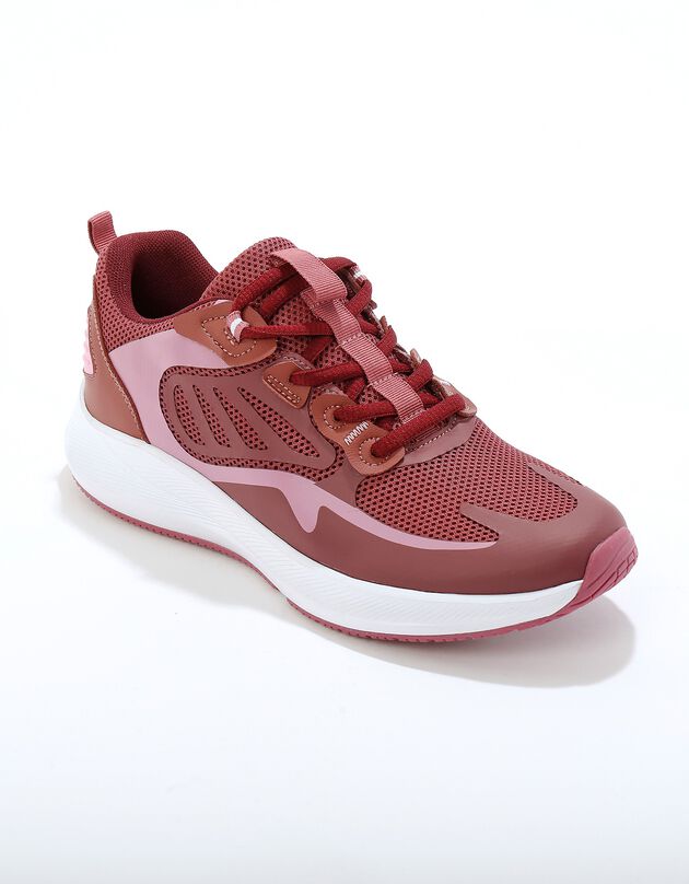 Lichte sportsneakers in luchtig tricot (bordeaux)