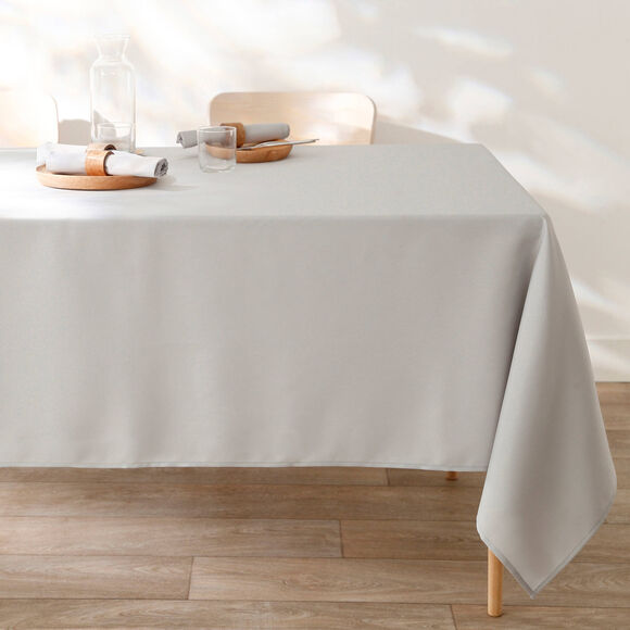 Nappe unie entretien facile (gris perle)