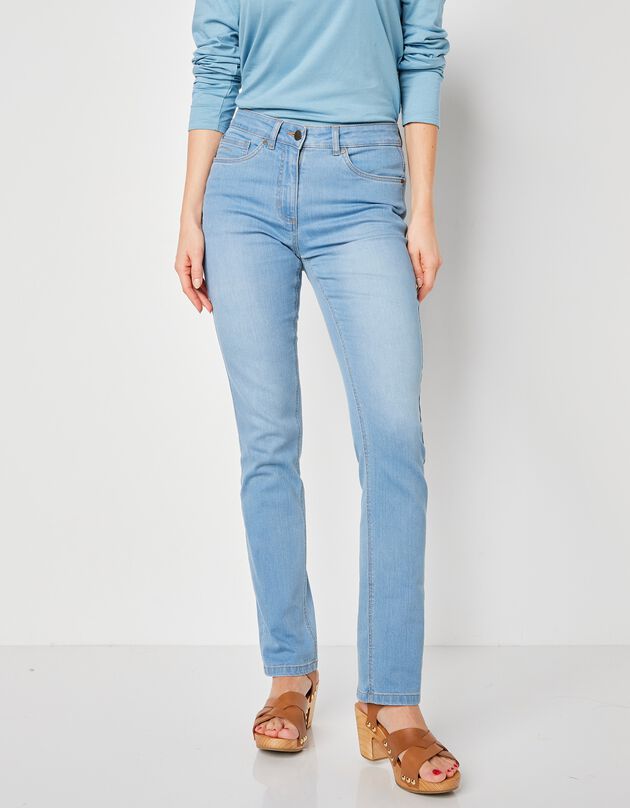 Jean stretch coupe droite (bleached)