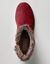 Gevoerde bottines met suedine-effect (bordeaux)
