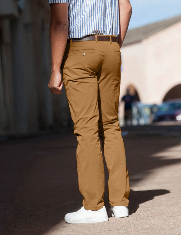 Pantalon chino toile sergé (caramel)