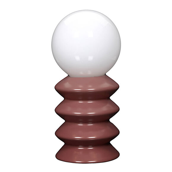 Staande ledlamp op batterijen, in keramiek (terracotta)