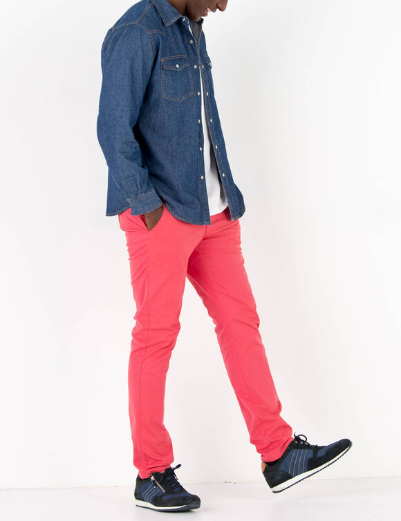 Chemise pressionn&eacute;e manches longues en jean (stone)