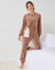 Pyjama polaire "ours blanc," manches longues (caramel)