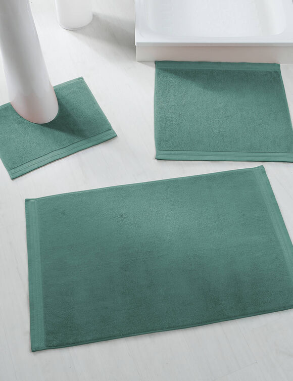 Tapis de bain &eacute;ponge liteau chevron (eucalyptus)