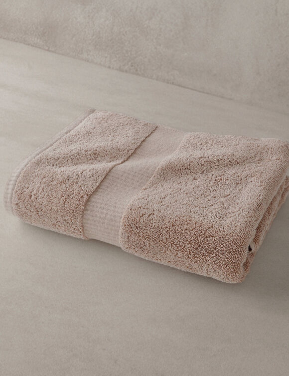 Collection serviettes de bain unies - gamme premium 640g/m&sup2; (noisette)