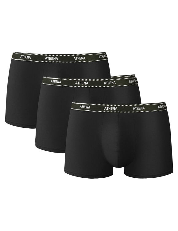 Set van 3 boxershorts Ecopack (zwart)