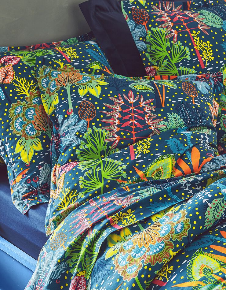 Linge de lit Laureline coton (bleu)
