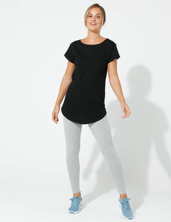 Legging uni maille jersey (gris chiné)