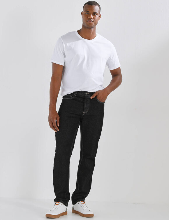 Eenvoudige rechte jeans van 100% katoen - L32 (black)