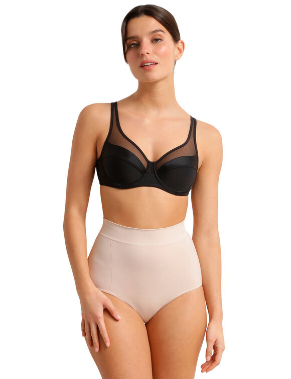 Culotte affinante sans coutures taille tr&egrave;s haute  (peau)
