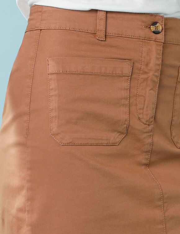 Jupe mi-longue forme crayon, Sp&eacute;cial Petites (caramel)